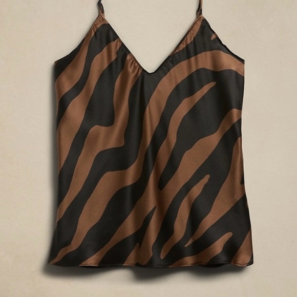 Banana Republic 100% silk XL Animal Print Camisole Sold Out - Picture 2 of 15